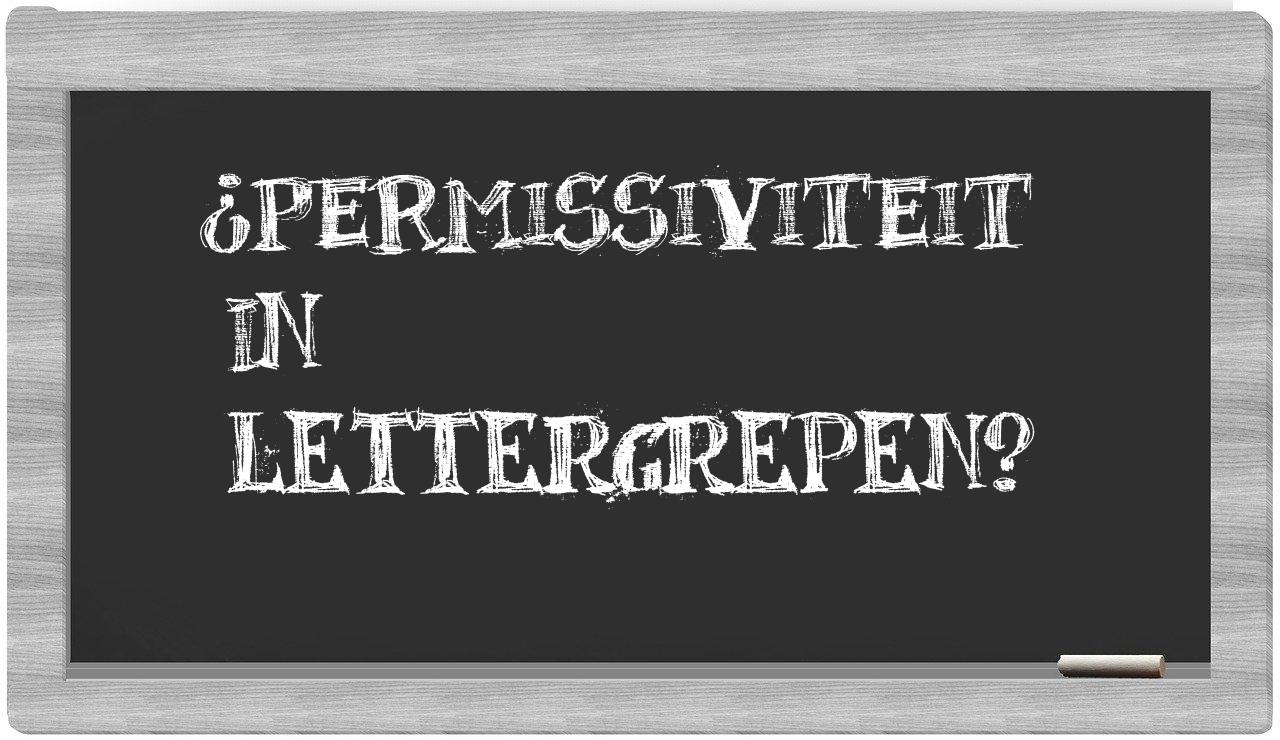 permissiviteit in syllables