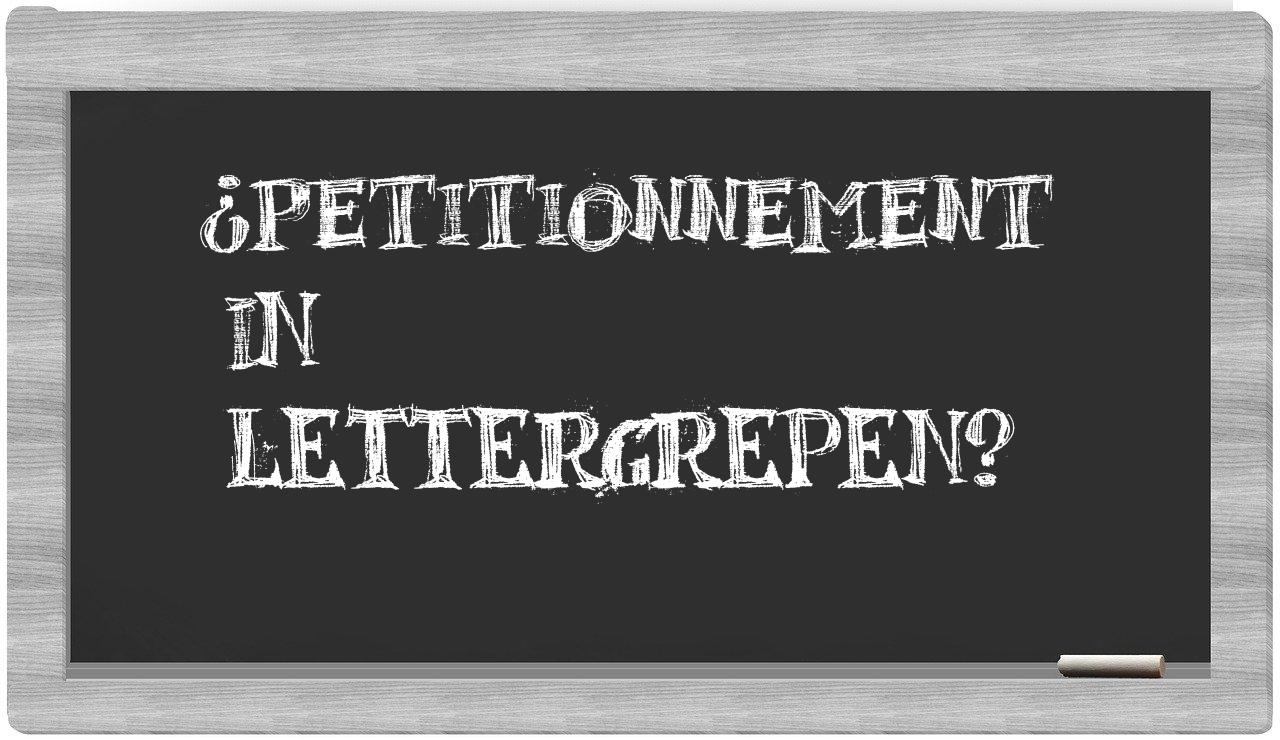 ¿petitionnement en sílabas?