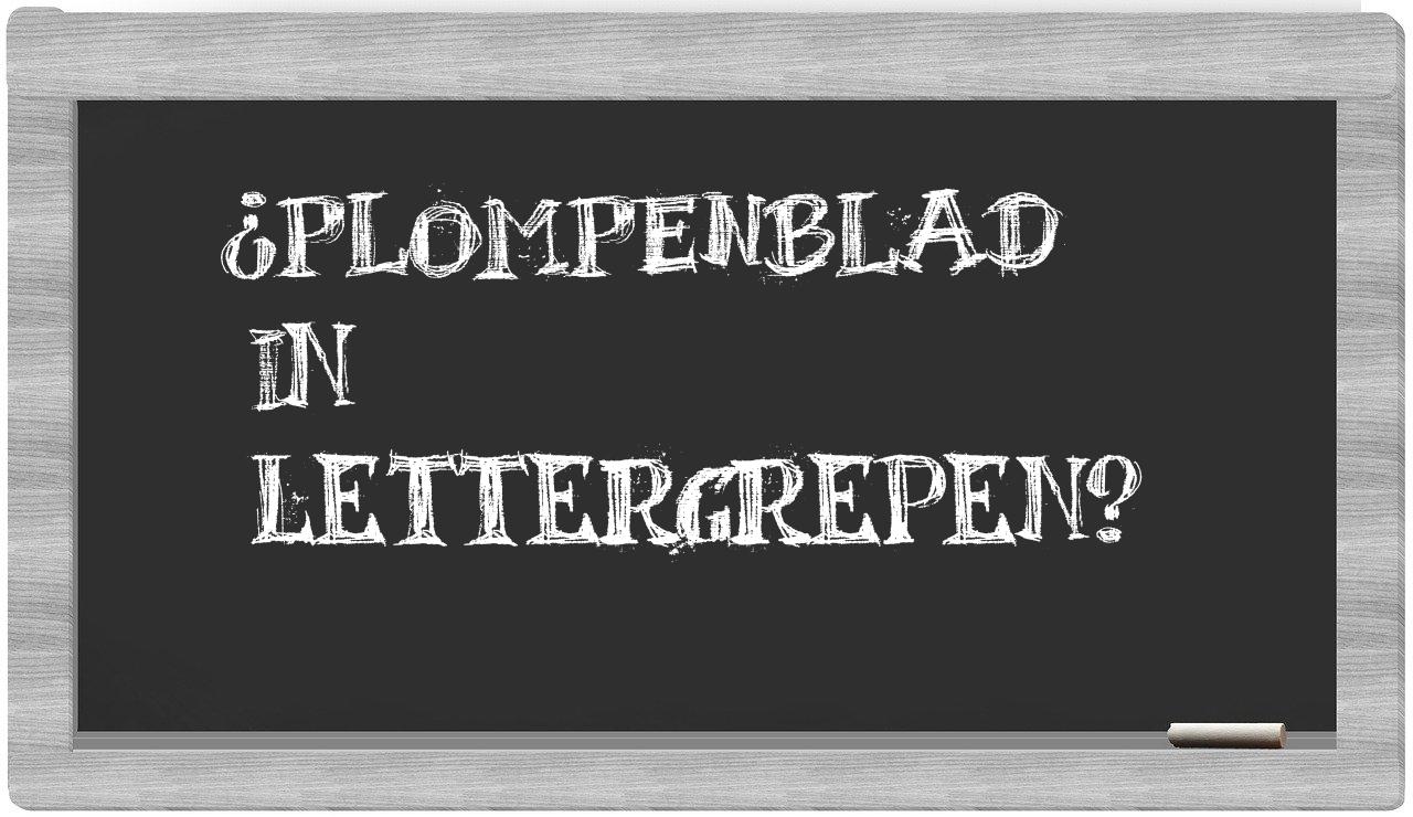 ¿plompenblad en sílabas?