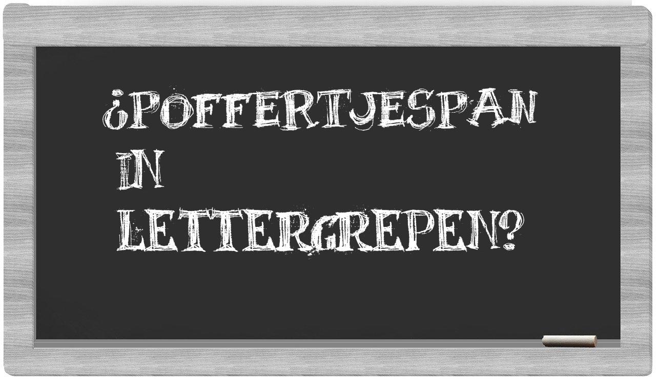 ¿poffertjespan en sílabas?