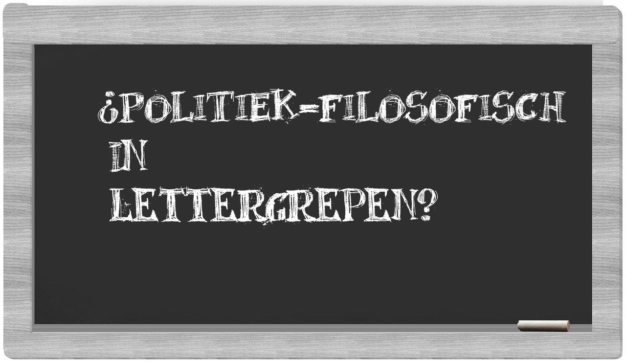 politiek-filosofisch in syllables