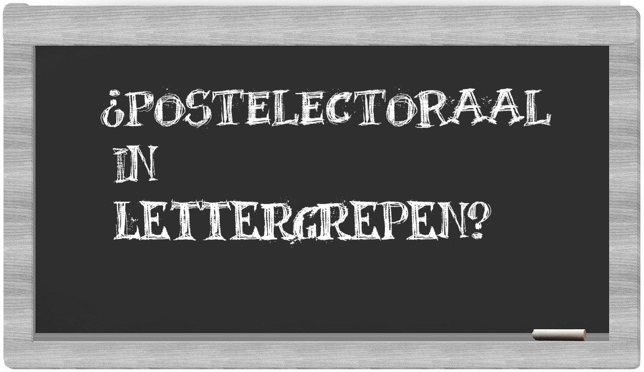 postelectoraal in syllables