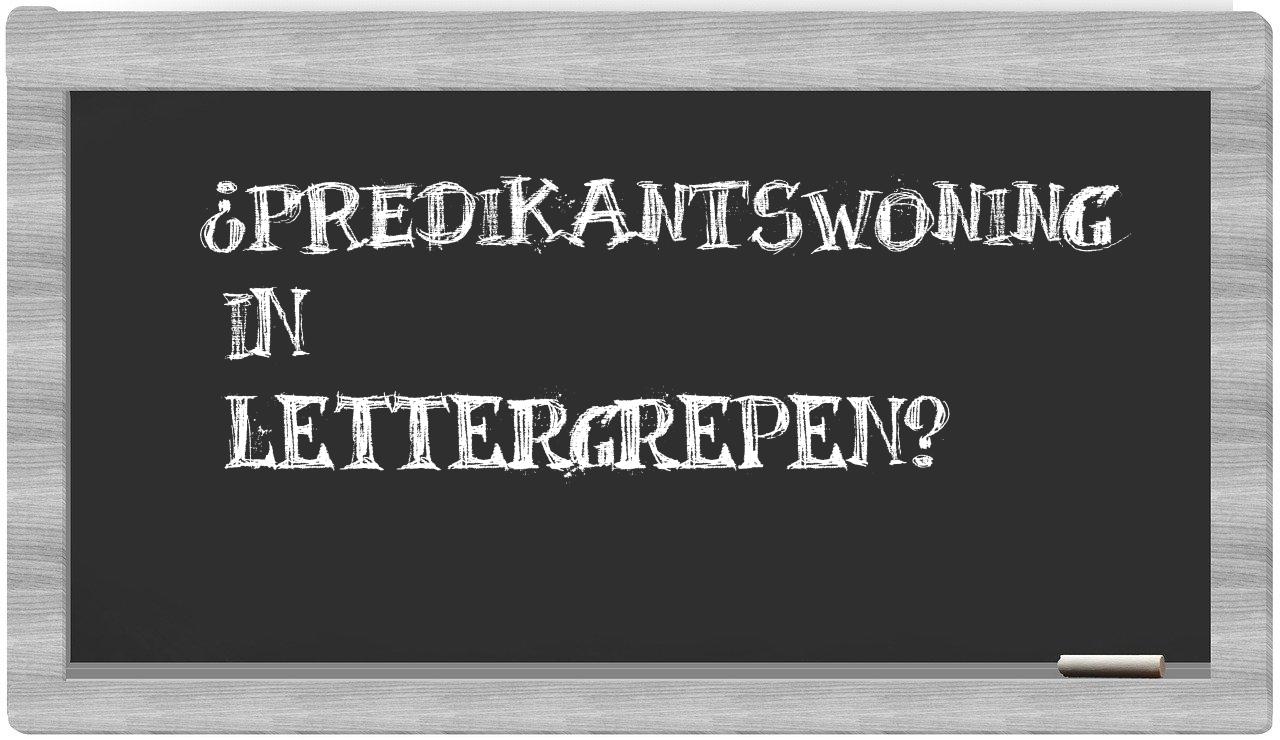 ¿predikantswoning en sílabas?
