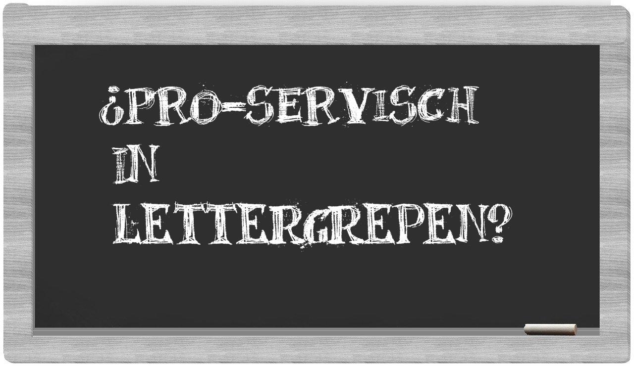 ¿pro-Servisch en sílabas?