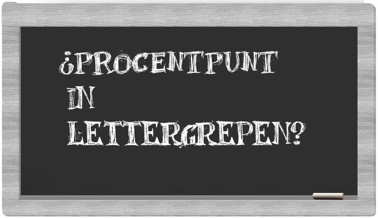 ¿procentpunt en sílabas?