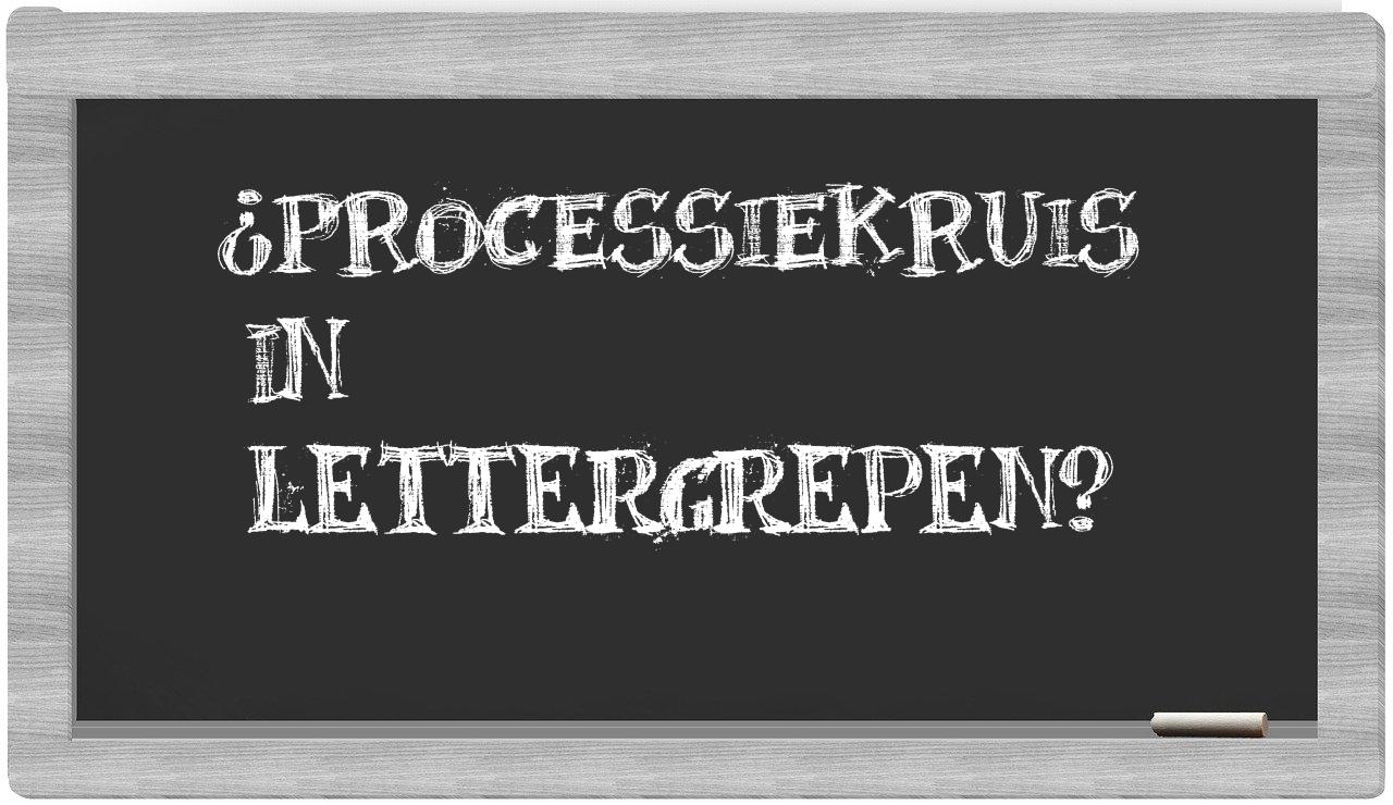 ¿processiekruis en sílabas?