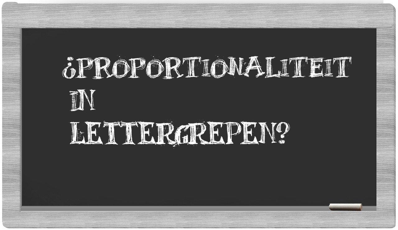 ¿proportionaliteit en sílabas?