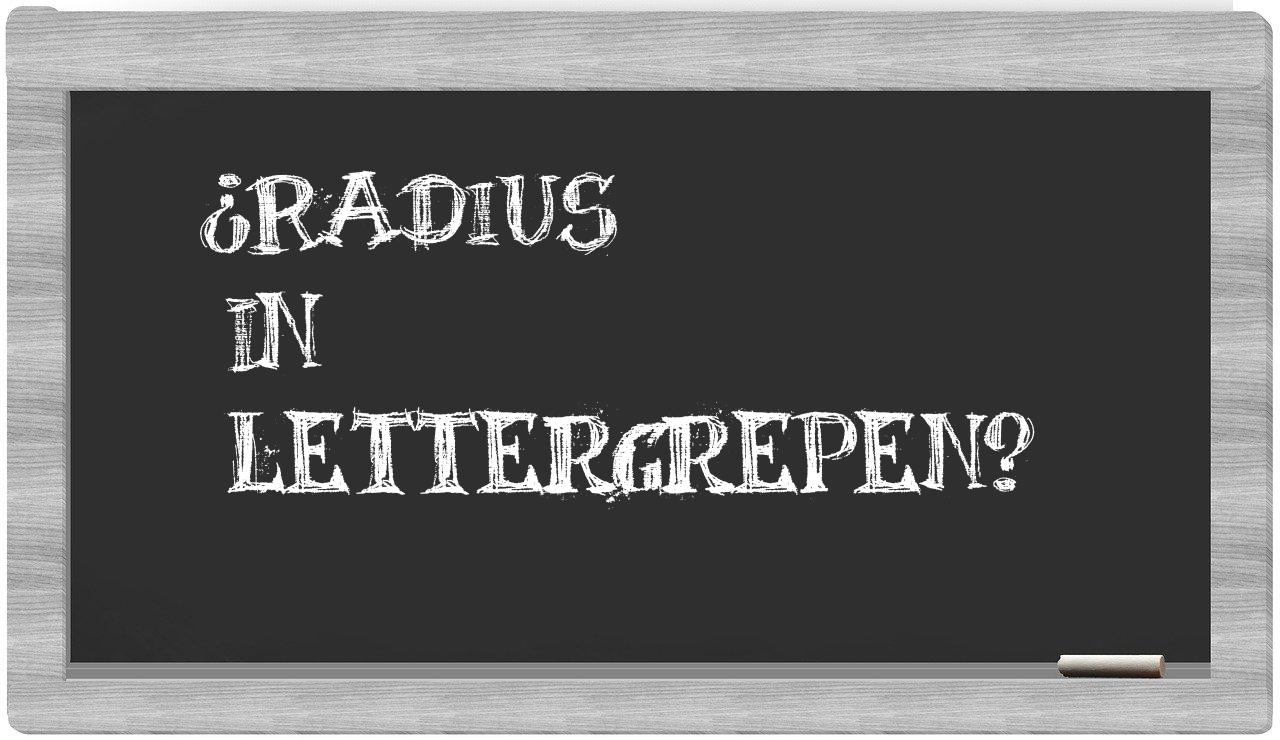¿radius en sílabas?