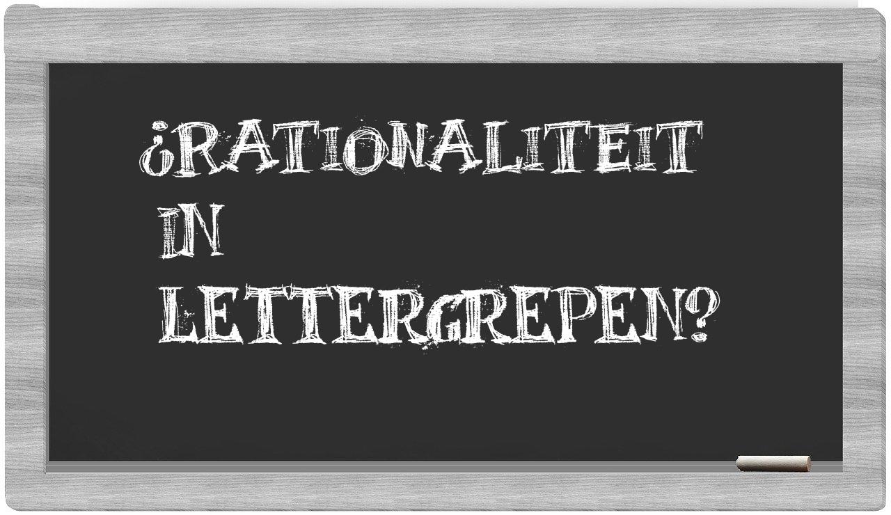 ¿rationaliteit en sílabas?