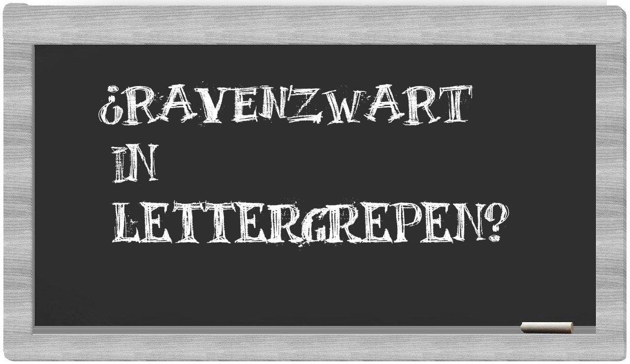 ¿ravenzwart en sílabas?