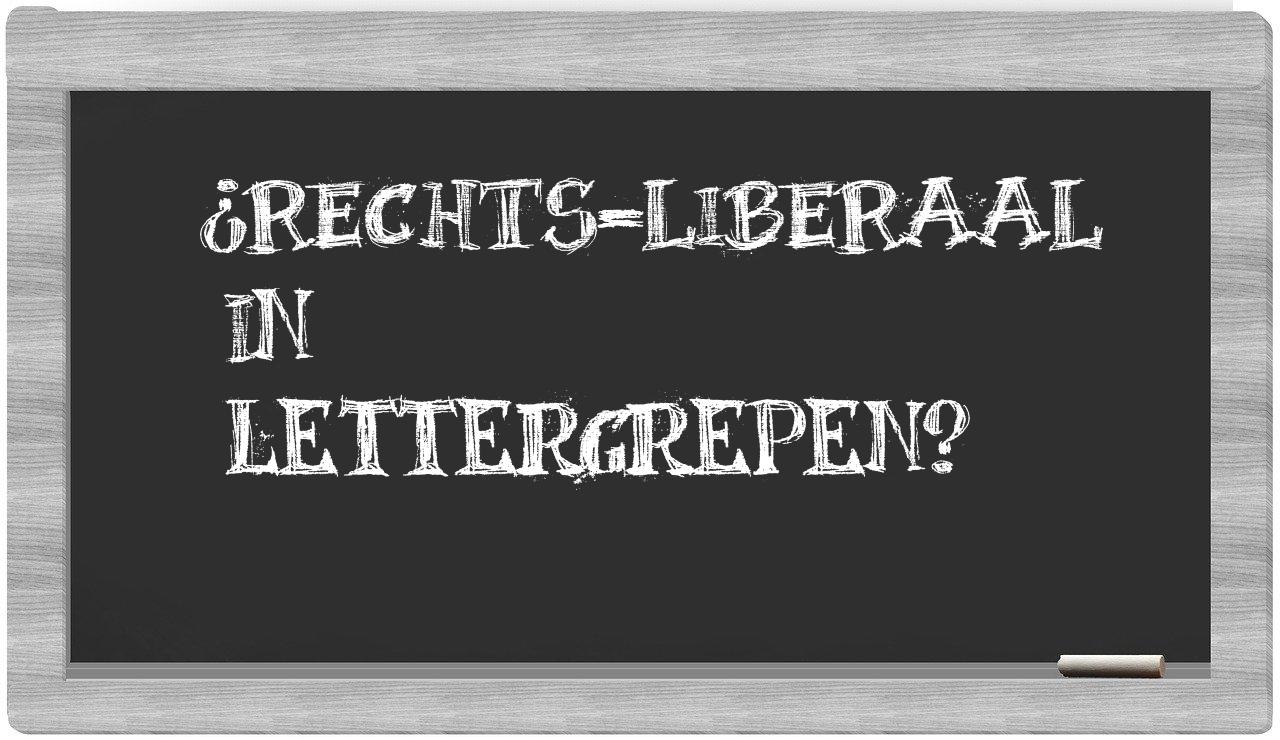 ¿rechts-liberaal en sílabas?