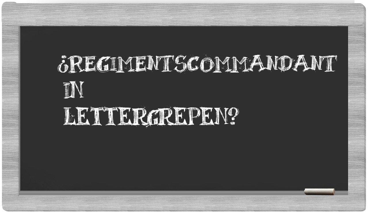 ¿regimentscommandant en sílabas?
