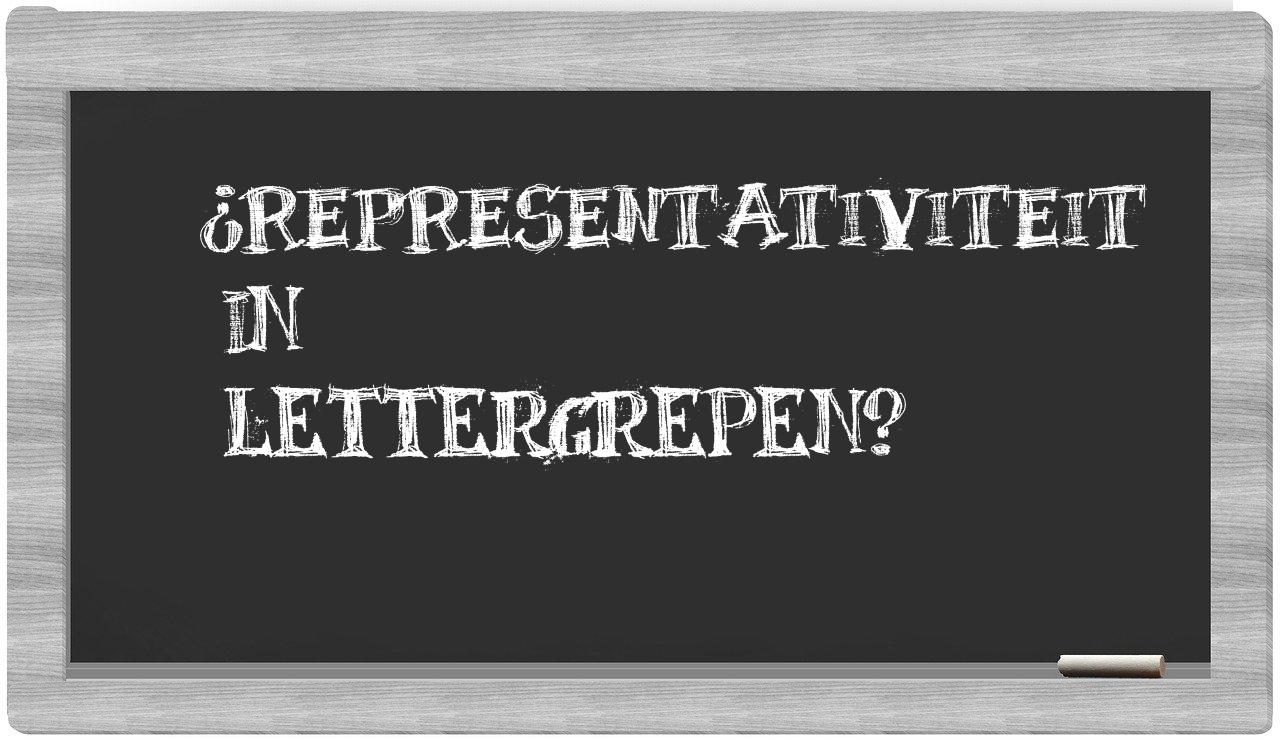 ¿representativiteit en sílabas?