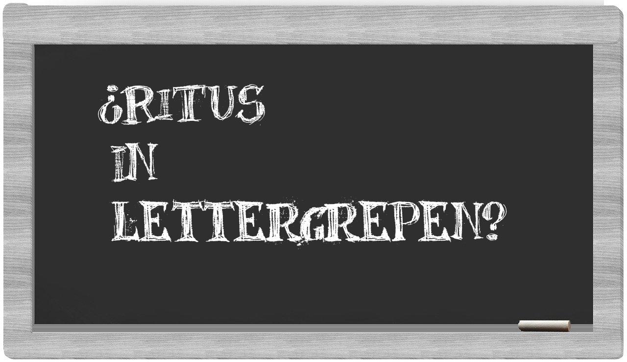 ¿ritus en sílabas?