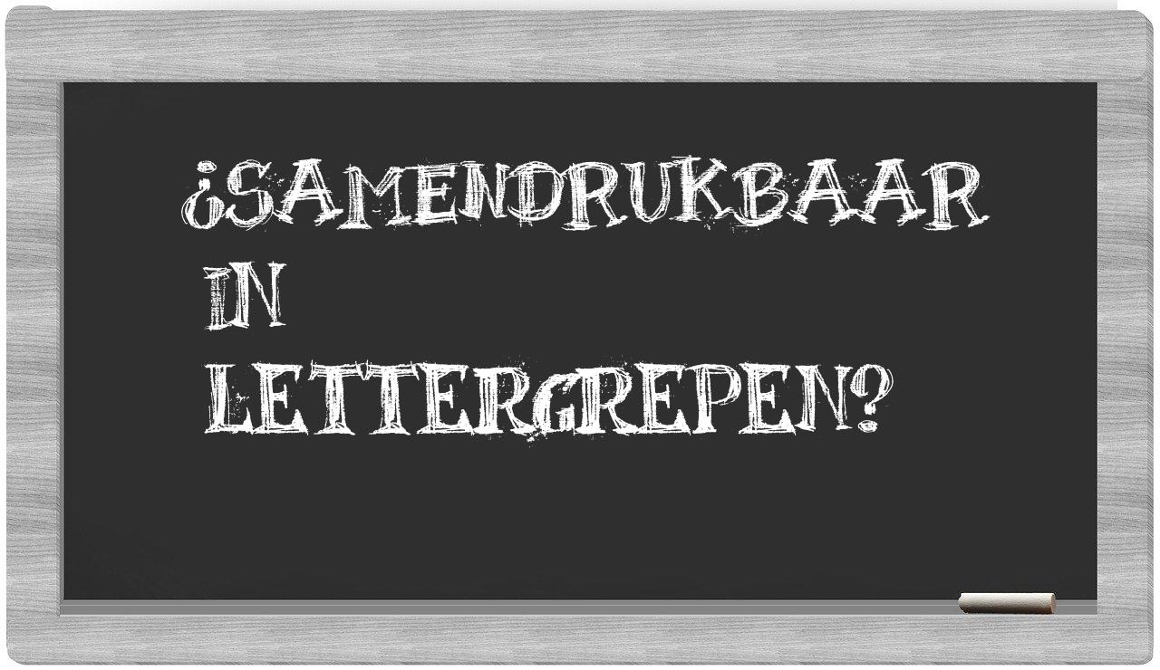 samendrukbaar in syllables