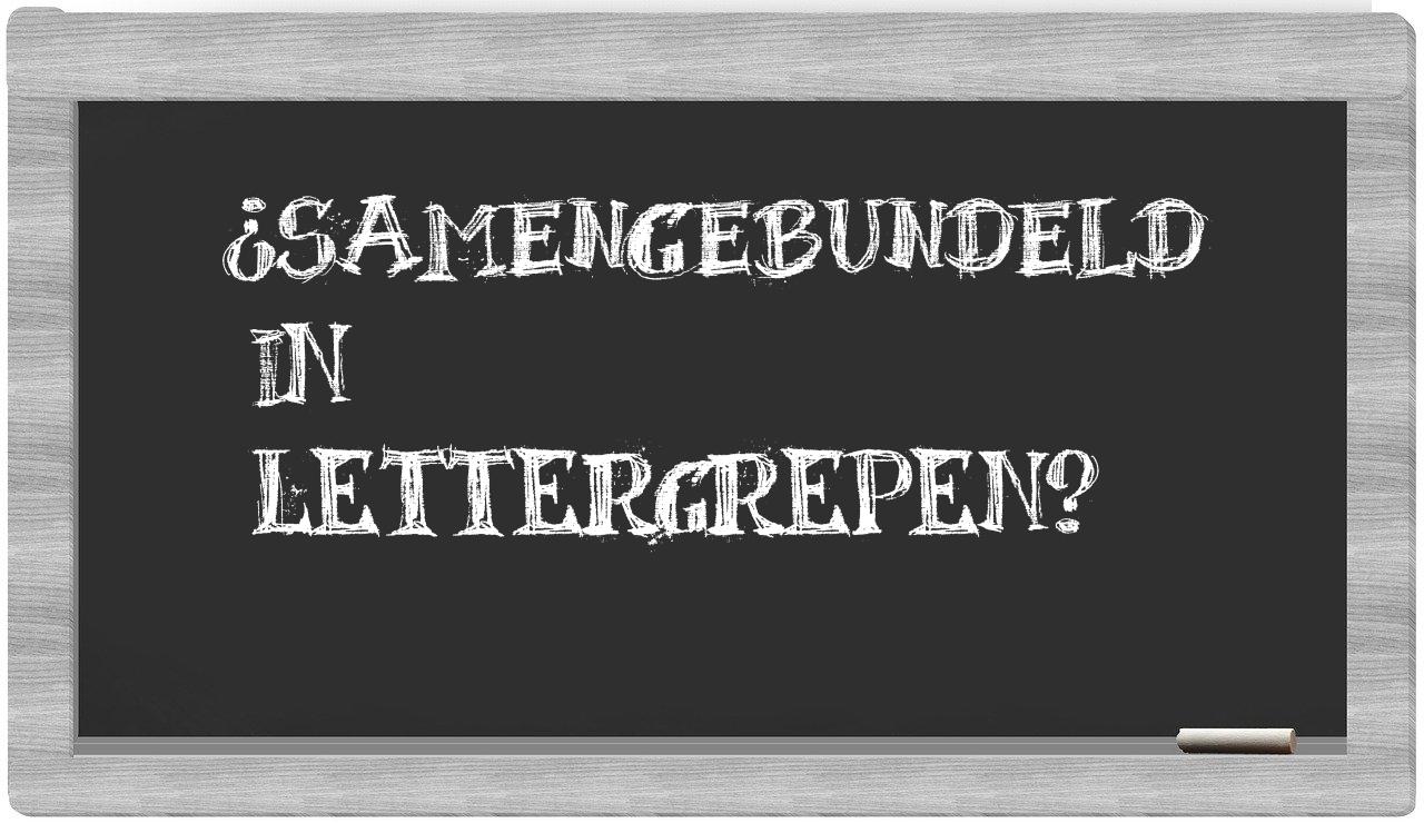 ¿samengebundeld en sílabas?