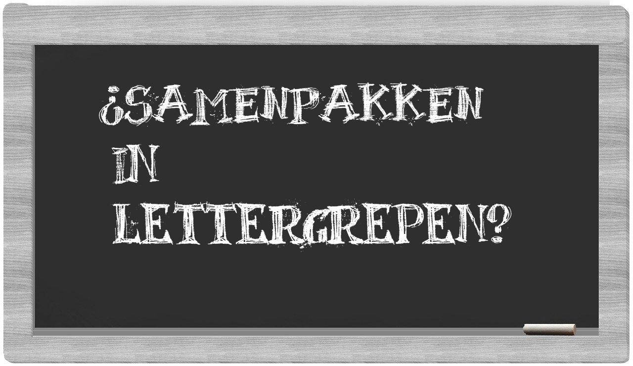 ¿samenpakken en sílabas?