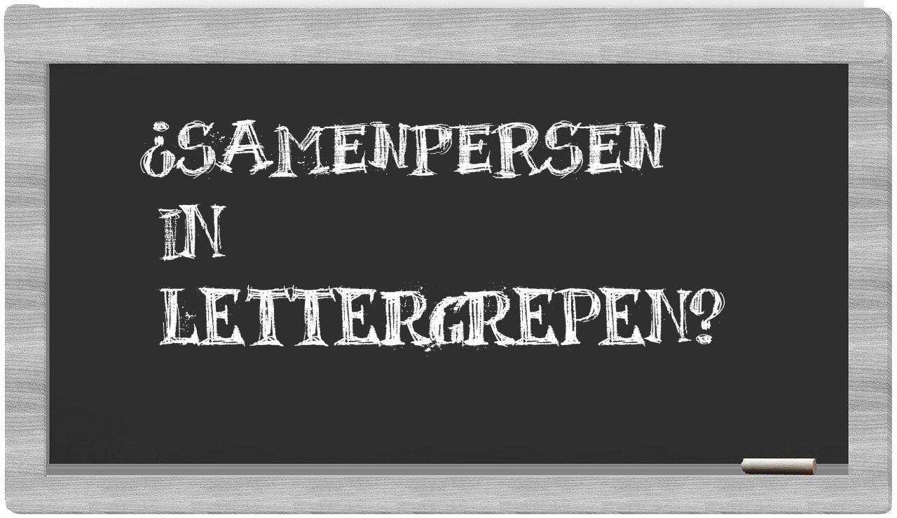 ¿samenpersen en sílabas?