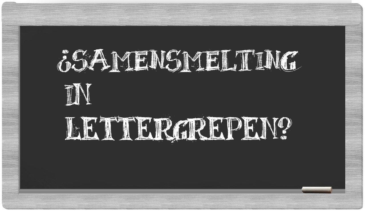 samensmelting in syllables
