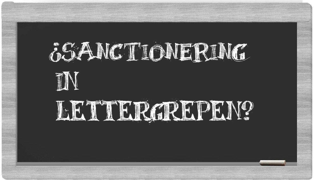 ¿sanctionering en sílabas?