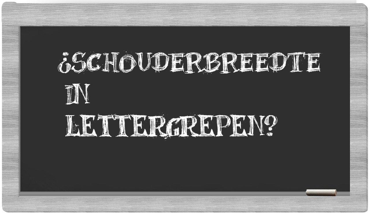 schouderbreedte in syllables