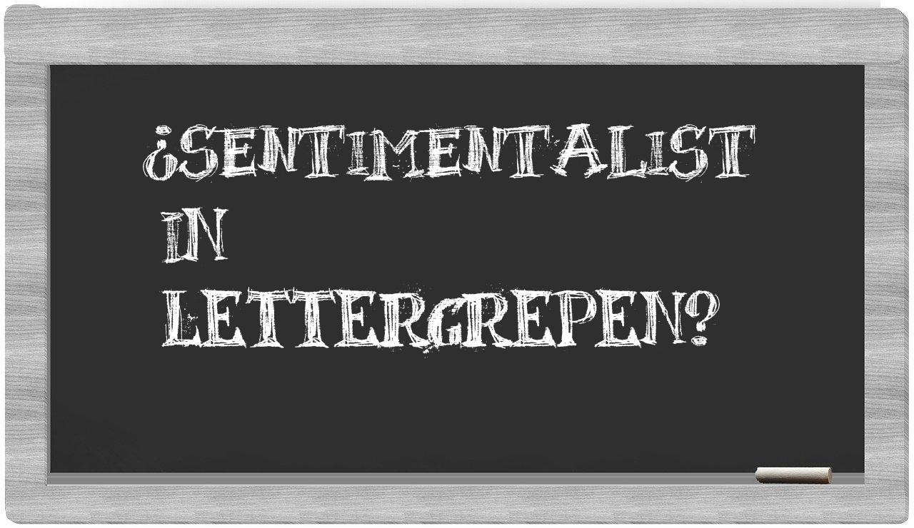¿sentimentalist en sílabas?