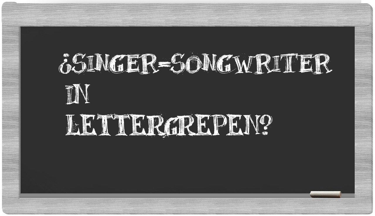 singer-songwriter in syllables