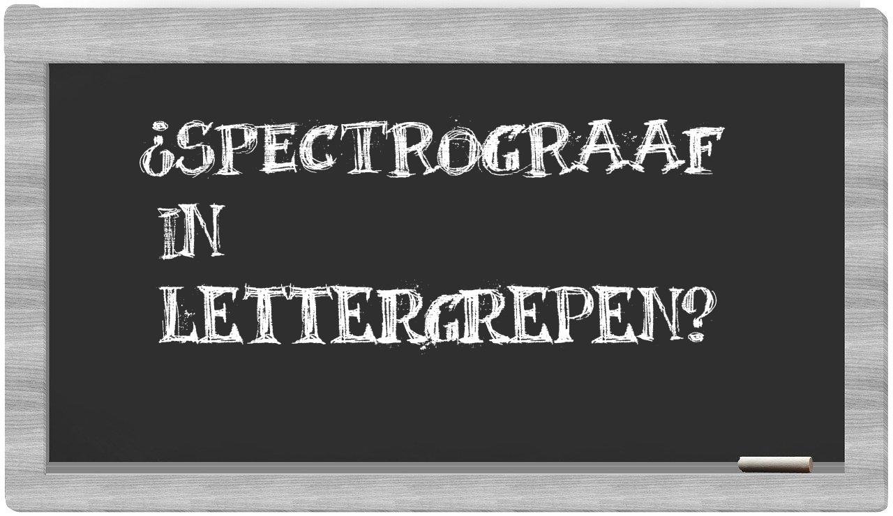 ¿spectrograaf en sílabas?