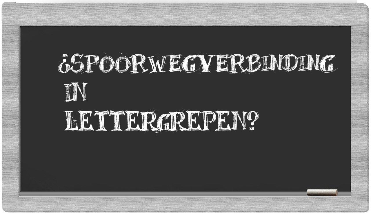 ¿spoorwegverbinding en sílabas?