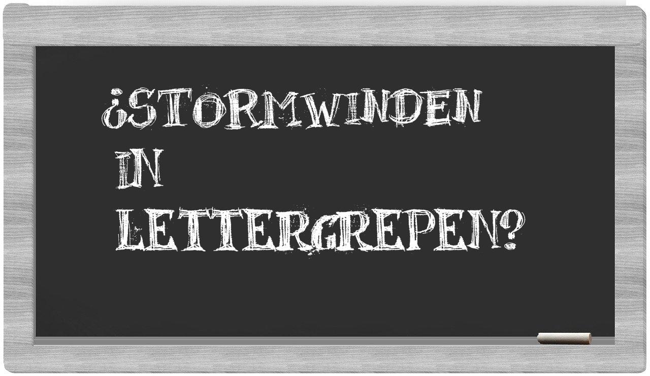 ¿stormwinden en sílabas?