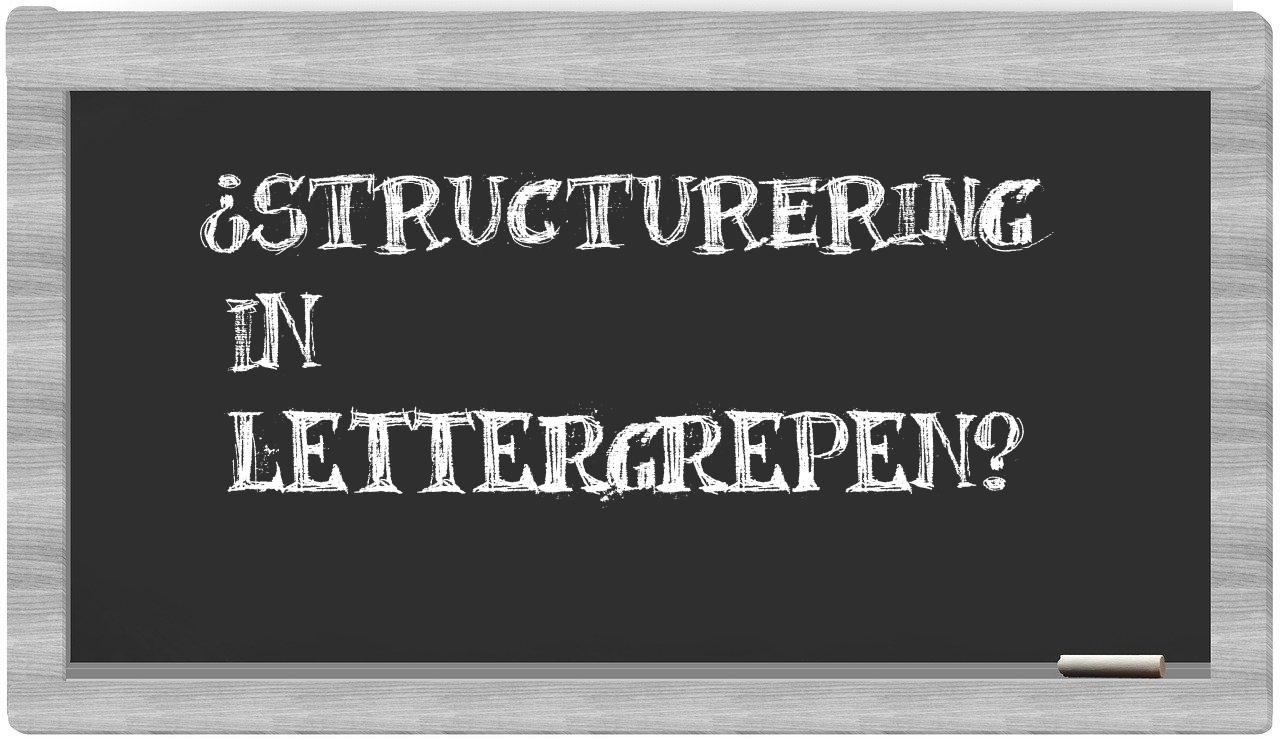 ¿structurering en sílabas?