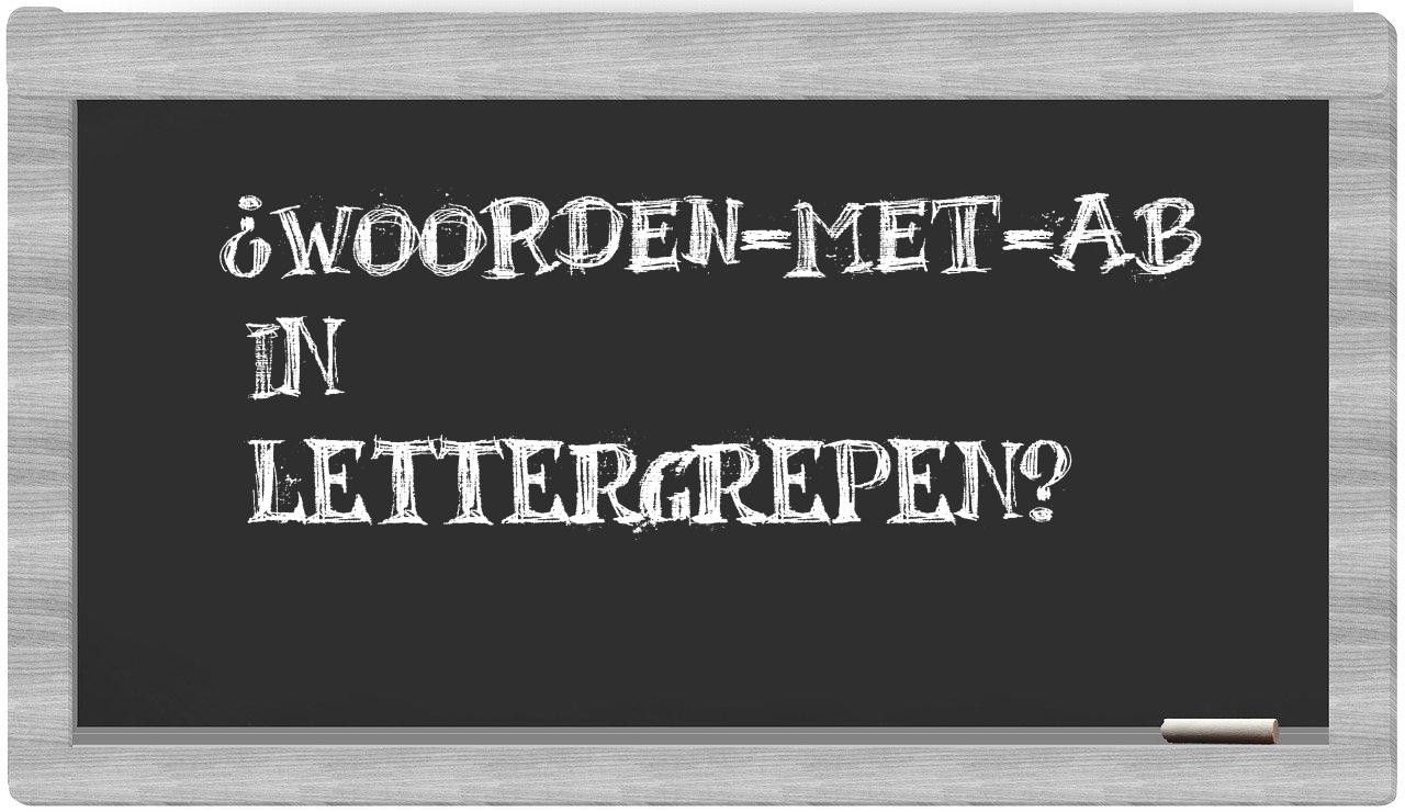 ¿woorden-met-Ab en sílabas?