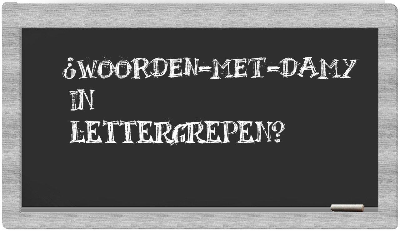 ¿woorden-met-Damy en sílabas?