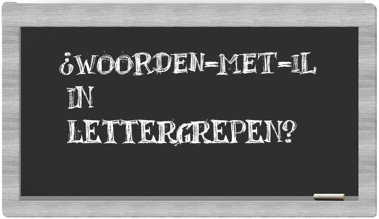 ¿woorden-met-Il en sílabas?