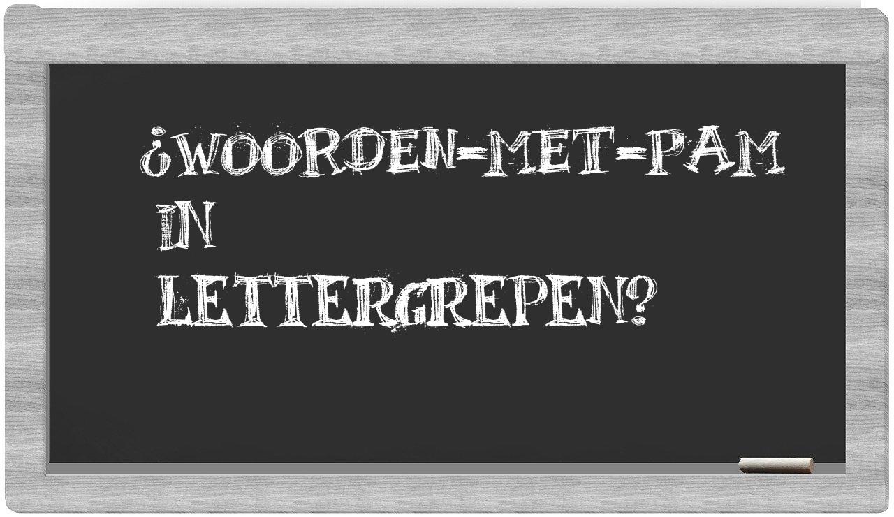 ¿woorden-met-Pam en sílabas?